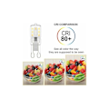 Miniatyrbillede 2 af 5: G9 LED pære, G9 LED 220V Hvid Neutral 4000K 3W Halogen Ækvivalent 30W Halogen Lys 8-pak