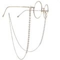 Miniatyrbillede 3 af 5: 2 briller kæder (hvid og sort), perle briller kæder, anti slip, anti tab briller kæder, snore, solbriller briller stropper, presbyopiske glas