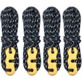 Miniatyrbillede 1 af 3: Reflekterende telttov, 3mm diameter nylontov campingtov webbing strammer til camping vandring telt markise (sort (Φ3mm) - 4 stykker)