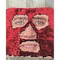 Miniatyrbilde 3 av 5: Sekk putevar Red Big Face Vendbar Pute Emoji Pute