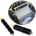 Miniatyrbilde 4 av 5: Børstesett for Roomba 600-serien - 10-delt tilbehørssett (Sidebørster, filtre, endebørste og etc.) for robotstøvsuger.