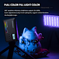 Miniatyrbilde 5 av 5: Yongnuo yn120 RVB 8 W fotograferingslampe Bicolor LED lommelampe Vlog Fargetemperatur 2500 K-9900 K Variabel intensitet med LCD-skjerm 0.96 pb