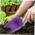 Miniatyrbilde 4 av 5: Violett 3-delt Hagespade SCOOP Hagekultivator Kit Hagesett Hagesett Innendørs planter spade for å utvide plast hage land spade