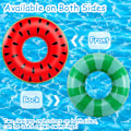 Miniatyrbild 4 av 5: Badring för Vuxna, Vattenmelon Badring, 120cm Uppblåsbar Badring, Perfekt Sommarvattenleksak för Pool och Strand