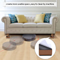 Miniatyrbillede 3 af 5: 60*60*50mm Firkantet Boosterpude Brun 1*4 Stål Møbelholdere, Heavy Duty Seng og Bordbenholdere, 4 Møbelholdere til Sofa's Seng Møbler