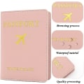 Miniatyrbillede 2 af 5: 2 bagagemærker Pas etui (pink), 1 pas etui og 1 bagagemærke, PU læder bagagemærke til rejsepasbeskyttelse og kuffertmærker
