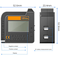 Miniatyrbilde 2 av 5: Universal digital batteritester for alle C, AA, AAA, D, N, 9V 6F22 og 1,5V batterier for elektrisk utstyr (krever ikke batteri for drift)