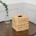 Miniatyrbillede 2 af 3: Servietholder i flet - Servietholder firkantet - Flettet kurv til servietter - Boho dekorativ vævet servietholder til bord og badeværelse