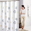 Miniatyrbillede 4 af 4: Polyester bruseforhæng (200 x 200 cm), vandtæt, skimmelresistent, maskinvaskbar, med bruseforhængsring, egnet til badeværelse, køkken, garderobe