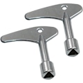 Miniatyrbild 1 av 5: 2-pack triangulär metallnyckel, triangulära nycklar, nyckel till mätarskåp för el-, vattenmätare, garderob