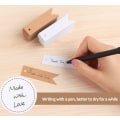 Miniatyrbilde 4 av 5: 200 stk Kraft-kortetiketter 7*2 cm hvite brune gaveetiketter med 40 m naturlig jute og hyssing bryllup og fest håndverk gaver til barnedagen
