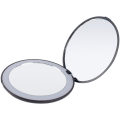 Miniatyrbillede 2 af 4: BETT LED lommespejl med 10x/1x forstørrelse, bærbar makeup spejl til rejser/arbejde/vedligeholdelse（sort）