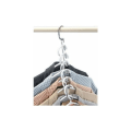 Miniatyrbilde 4 av 4: 8 stk. Flere kleshengere klesstativ, plassbesparende kleshengereholder for garderobe, metall magisk kleshengere arrangør, oppbevaring av skjorter, jakker, klær i