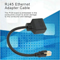 Pikkukuva 2 / 5: RJ45 Jakaja-adapteri, Ethernet 1–2 RJ45 Verkko STRP-jakaja, CAT8 verkkokaapelijakaja kotitoimistoon