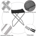 Pikkukuva 4 / 5: Ultralight Ulkoilmakäyttöön Taittuva Jakkara, Alumiiniseos Taittuva Jakkara, Kannettava Mini Taittuva Jakkara, Säilytyspussin Kera, Kalastukseen, Leirintään, Ulkoilma BBQ:hen, Matkustukseen