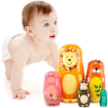 Miniatyrbillede 4 af 5: Træ Nesting Dolls Engle Mønster Russisk Matryoshka Stablede Dukker Legetøj til Børn Gave Dekoration (Dyr)