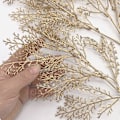 Miniatyrbillede 3 af 3: Guld Kunstige Grene, Guld Jule Kunstige Gevir 15,7\" Høj Kunstige Grene Kunstigt Græs til Hjemmefest Juledekoration