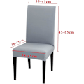 Miniatyrbild 2 av 5: Stolskydd Set om 4 Stretch Stolskydd Universal Polyester Stolskydd för Matsal Hotell Bankett Fest Dekoration Bröllop, Ljus Grå