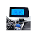 Miniatyrbilde 2 av 5: LCD temperatur bilklokke, biltermometer for dashbord bakgrunnsbelysning digital nattklokke tid temperaturvisning tid for lastebil