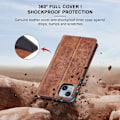 Miniatyrbillede 3 af 5: Etui til iPhone 14, PU læder pung etui cover [Stødsikkert] [Magnetisk] [Kortholder] [Stativfunktion] Flip cover (Sort)