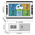 Miniatyrbild 2 av 3: Radioväderstation med 3 utomhussensorer Digital färgdisplay Termometer Hygrometer Barometer, Väderprognos, Justerbar bakgrundsbelysning