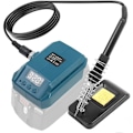 Miniatyrbillede 1 af 5: Ledningsfri loddekolbesæt, ledningsfri loddekolbe med rengøringssvamp, justerbar temperatur bærbar loddekolbe (ingen batterier)