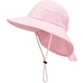 Miniatyrbild 1 av 5: (Rosa) Solskärm hattar för barn, nackskydd hattar för flickor och pojkar, fiskarhatt för barn, andningsbara strandhattar, sommarhattar för småbarn