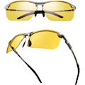 Miniatyrbillede 4 af 4: Natkørsel Goggles / Polariseret Sports Nattesyn Goggles Anti-Glare UV 400 Beskyttelse Natkørsel Fiskeri Fiskeri S