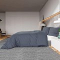 Miniatyrbild 3 av 5: Påslakanset Sängkläder Set Örngott Sovrum Heminredning Antracit 220x240 cm Bomull