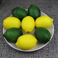 Miniatyrbillede 4 af 5: 5 stk. kunstige frugter til dekoration, falsk lime, simuleret frugt og grøntsager, hjem og køkkenindretning kunstig lime