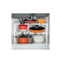 Miniatyrbillede 2 af 4: Køkkenopbevaring Hylder Under Vask Udtrækkelig Hylde Multifunktionel Organizer til Køkken Badeværelse Soveværelse Stue Justerbar Længde 50-70cm