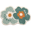 Miniatyrbild 1 av 5: Enkel blomma badrumsabsorberande matta, fräscha entrémattor, golvmattor för sovrum, dörrmatta