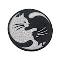 Miniatyrbilde 1 av 2: Katt brodert lapp emblem broderi applikasjon strykejern sy på klær