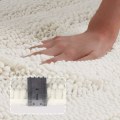 Miniatyrbild 2 av 5: Chenille badrumsmatta badrum halkfri badrumsmatta badmatta mjuk absorberande förtjockad lurvig golvmatta badrum lurvig area matta, (vit) (43x122cm)
