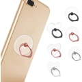 Miniatyrbillede 5 af 5: 6-delt transparent mobiltelefon ringholder (hjerteformet og rund), cirkulær ring og hjerteformet 360 graders roterende universel ringspændegreb