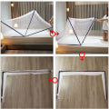 Miniatyrbilde 3 av 4: Sammenleggbar bærbar reisemyggnetting, enkeltdørs campingmygggardin Universal stor senghimmel Rask og enkel installasjon Myggnetting,125*
