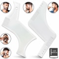 Miniatyrbild 1 av 5: Vit 4-pack utförsäljning skäggformare Man skäggformningsverktyg mall transparent styling kam mall för mustasch getskägg ingrediens, perfekt present