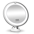Miniatyrbilde 1 av 5: 10x forstørrende sminke speil med lys, Iave smart bryter, Iave 360 grader