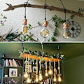 Miniatyrbillede 5 af 5: LED-belysning 10m elektrisk ledningstov, 2-leder vintage ledningstov i linned, kobbertrådsovertrukket retro flettet industrieltov til DIY-vedhæng La