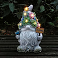 Miniatyrbilde 3 av 4: Hagegnomstatuer - Solcelledrevne Dekorative Lys - 10 Varme Hvite LED-lys