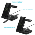 Miniatyrbilde 2 av 4: F16 Vertikal Trådløs Lader - Passer for Apple Watch Øretelefon Mobil Trådløs Lading Rask Lading 3-i-1