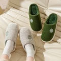 Miniatyrbillede 2 af 4: Hjemmesko Vinter Varme Memory Foam Hjemmesko Indendørs og Udendørs Soveværelse Tøfler Indendørs og Udendørs Sko Bomuldssko 24,5cm