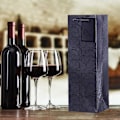 Miniatyrbillede 4 af 5: （12*10*36cm，Sort）Pakke med 10 gaveposer sølv flaskeposer til vin og champagne