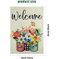Miniatyrbilde 4 av 4: Vårhageflagg, 30x45cm Vårflagg Påske Dobbeltsidig Sesong Blomst Vårblomst For Utendørs Dekorasjon