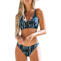 Miniatyrbillede 1 af 4: Kvinde Lace Up Bikini Sæt Strand Low Rise S