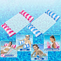 Miniatyrbillede 4 af 5: 2 stk. Pool hængekøje voksen vand hængekøje, swimmingpool oppustelig hængekøje blå, pink)