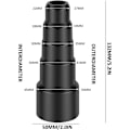 Pikkukuva 5 / 5: 2 yleismallisen pölynimurin letkuadapterin sarja liitettäväksi 23 mm:n pölynimurin letkuun, 30 mm, 34 mm, 42 mm, 50 mm