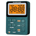 Miniatyrbilde 1 av 2: AM FM lommeradio, bærbar digital tuning stereo oppladbar liten radio, med låseknapp, med hodetelefoner, for gåing jogging treningsstudio camping (grønn)