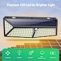 Pikkukuva 3 / 5: 430 LED Ulkoseinävalaisin aurinkokennolla, 1 KPL