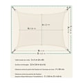 Miniatyrbillede 2 af 3: 3 x 4 m skygge sejl, stof solbeskyttelse, åndbar, vandgennemtrængelig, til terrasse, have, balkon, campingplads, rektangulær, konkav, beige
